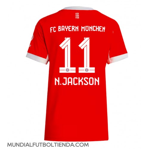 Camiseta Bayern Munich Nicolas Jackson #11 Primera Equipación Replica 2025-26 para mujer mangas cortas